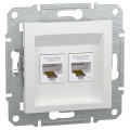 Розетка RJ45 подвійна Asfora UTP 5E купити.