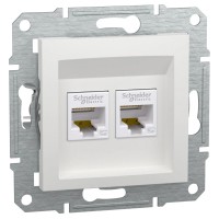 Розетка RJ45 подвійна Asfora UTP 5E
