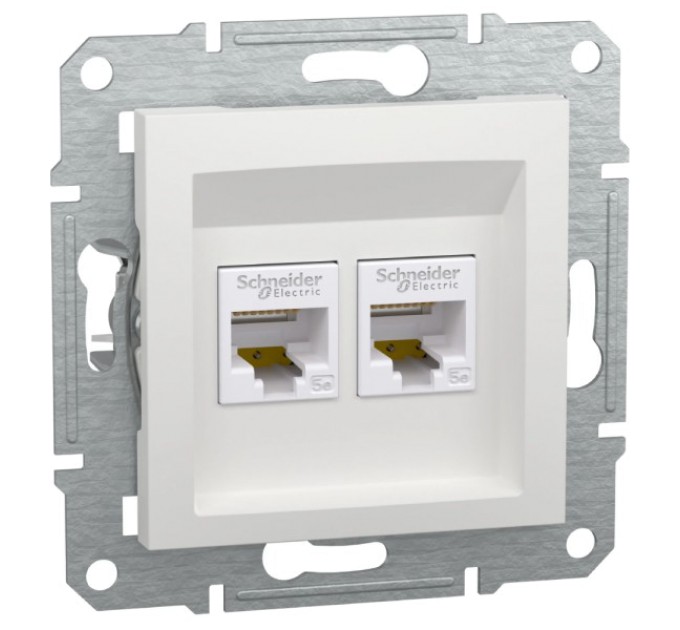 Розетка RJ45 подвійна Asfora UTP 5E купити.