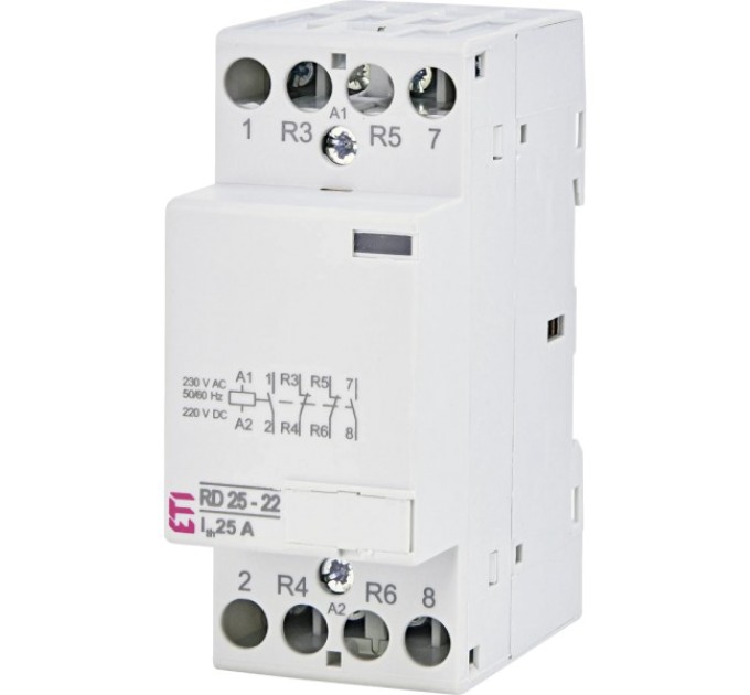 Контактор модульний ETI RA 25-22 230V AC купити.