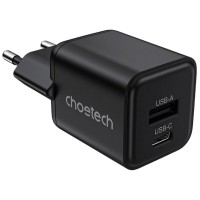Адаптер Choetech PD5012 mini Black PD30W GAN A+C