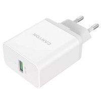 Мережевий зарядний пристрiй Canyon Canyon H-24 white (QC 24W)