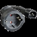 Кабель перехідник C14 - Schuko 15 см 3*0.75 мм купити.