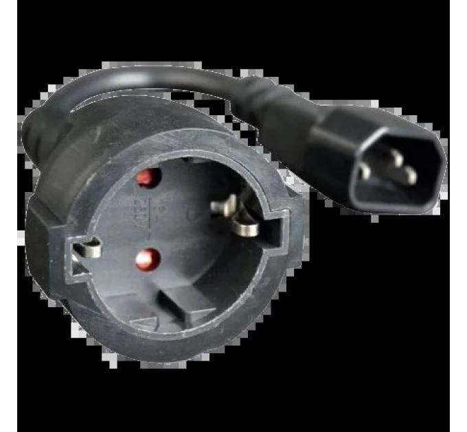 Кабель перехідник C14 - Schuko 15 см 3*0.75 мм купити.