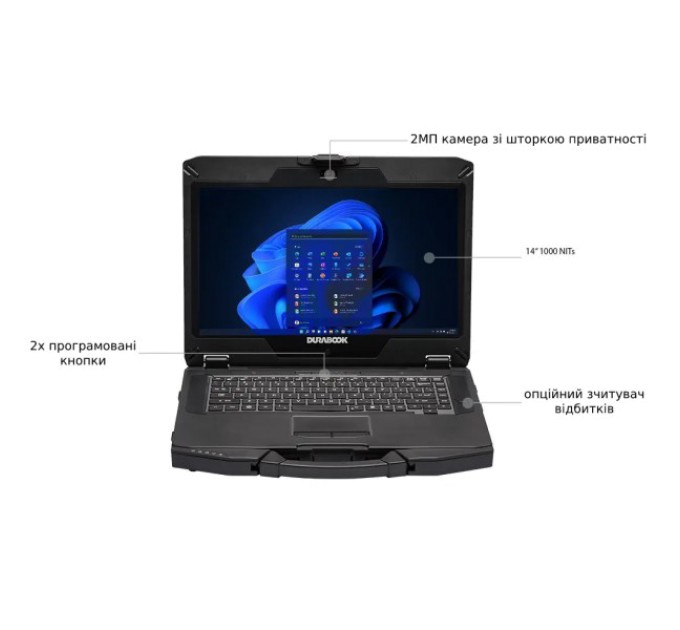 Ноутбук Durabook Durabook S14I 14FHD AG/Intel i5-1135G7/8/256F/int/W10P