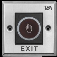 Безконтактна кнопка виходу VIA Security VB8686M (комбинированная металл/пластик)