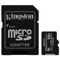 Карта пам'яті Kingston 64GB microSDXC Canvas Select Plus 100R A1 C10 Card + ADP