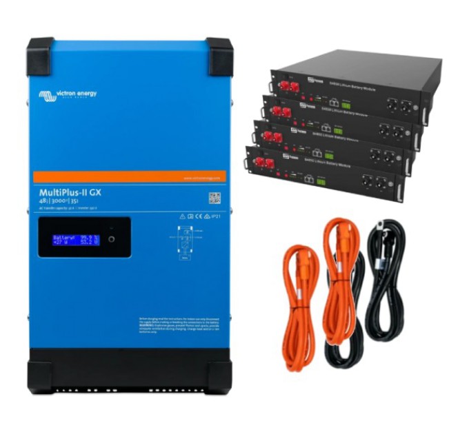 Система автономного живлення однофазна Victron Energy MultiPlus-II + Dyness 2.4кВт 9.6кВт•год купити.