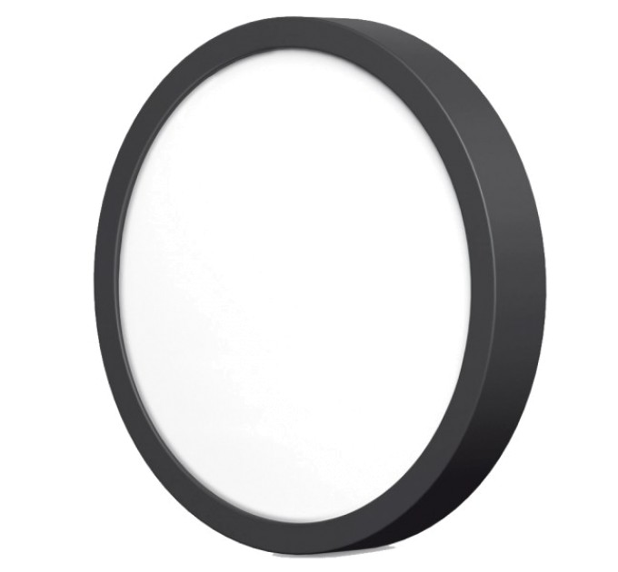 LED світильник круглий накладний VIDEX 18W 5000K Black купити.