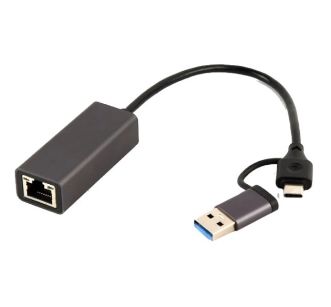 Мережевий адаптер Cablexpert A-USB3AC-LAN-01 USB type-A / type-C купити.