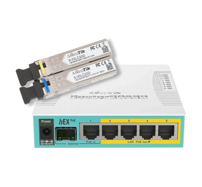 Комплект RB960PGS + SFP модуль S-3553LC20D