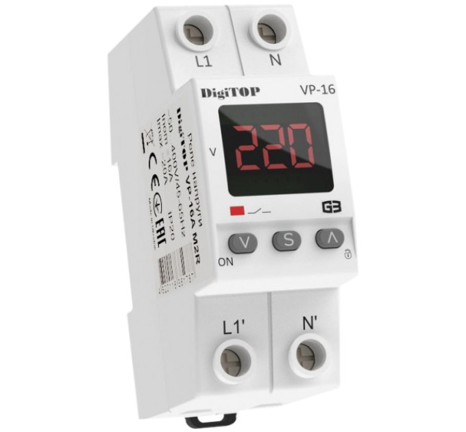 Реле напруги DigiTOP VP-16A M2R купити.