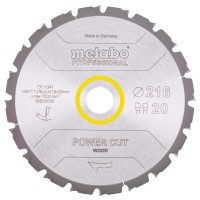 Пильний диск 216x30, Z20 WZ 5° neg. Metabo 