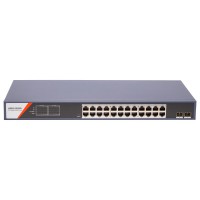 Комутатор 24 порти керований Hikvision DS-3E1526P-SI-24P2F Комутатор 24 порти керований Hikvision DS-3E1526P-SI-24P2F