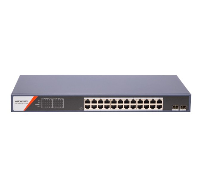 Комутатор 24 порти керований Hikvision DS-3E1526P-SI-24P2F купити.