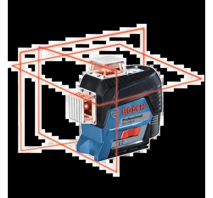 Нівелір лазерний + кейс Bosch GLL 3-80 Professional купити.