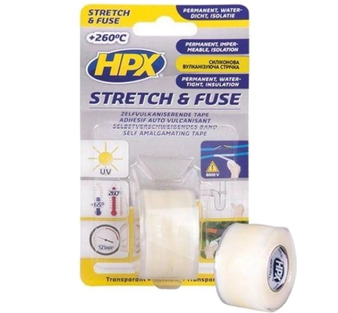 Стрічка силіконова вулканізуюча HPX SI2580 Stretch&Fuse 25мм х 1.8м купити.