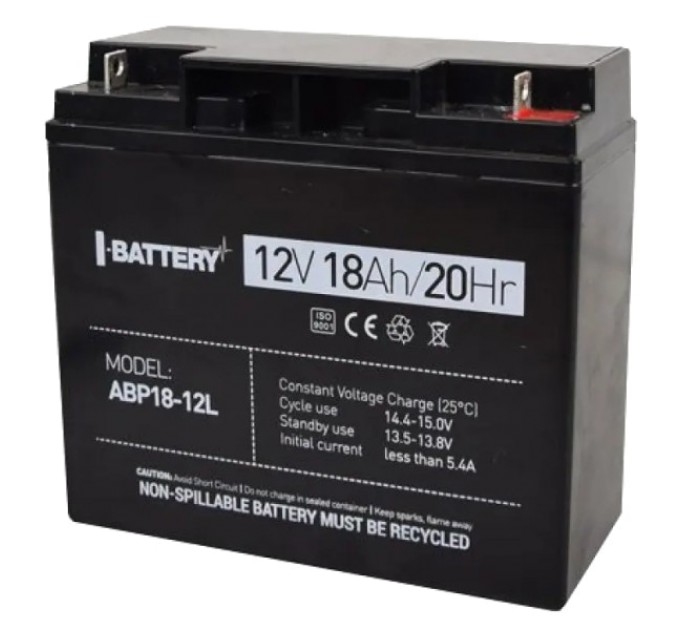 Акумуляторна батарея для ДБЖ  I-Battery ABP18-12L