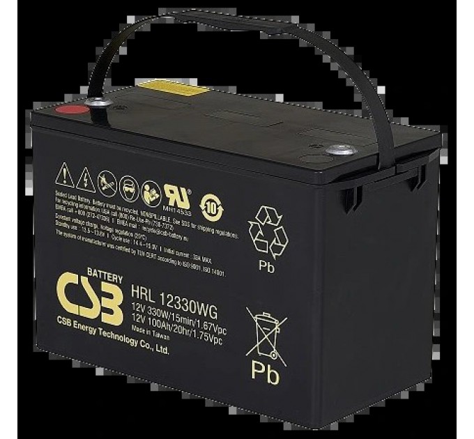 Акумулятор CSB HRL-12330WG 12В 100 А/ч купити.