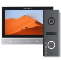 Комплект видеодомофон + панель вызова Slinex SK-07N Cloud grey + ML-17HD graphite