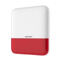 Бездротова зовнішня сирена (червона) Hikvision DS-PS1-E-WE-Red