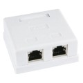 Розетка 2 порта екранована RJ45 STP біла 5E Hypernet MB-STP2