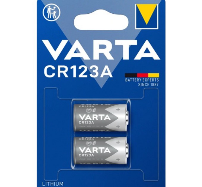 Батарейка CR123A VARTA BLI 2 LITHIUM купити.
