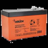 Свинцево-кислотна акумуляторна батарея MERLION AGM GP1272F2 PREMIUM 7.2А•ч 12В