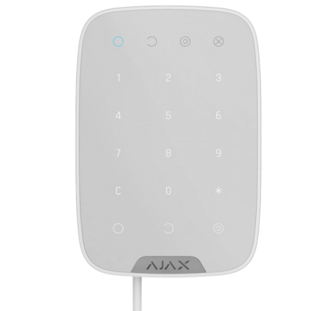 Дротова сенсорна клавіатура Ajax Ajax Keypad Fibra white