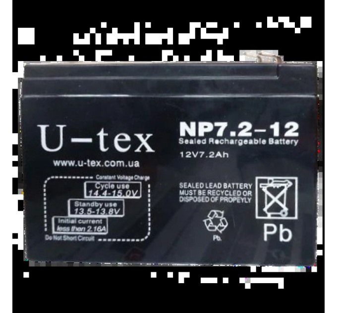 Акумулятор U-tex 12В / 7,2 Ah