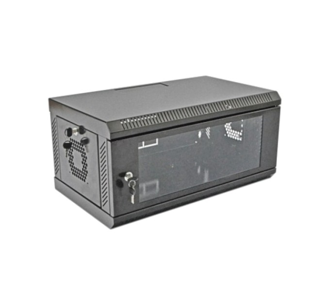 4U, 530х400х300 мм, акрилове скло, чорний(5404B) Шкаф купити.