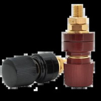 Залізна гвинтова клема 8mm черная+красная