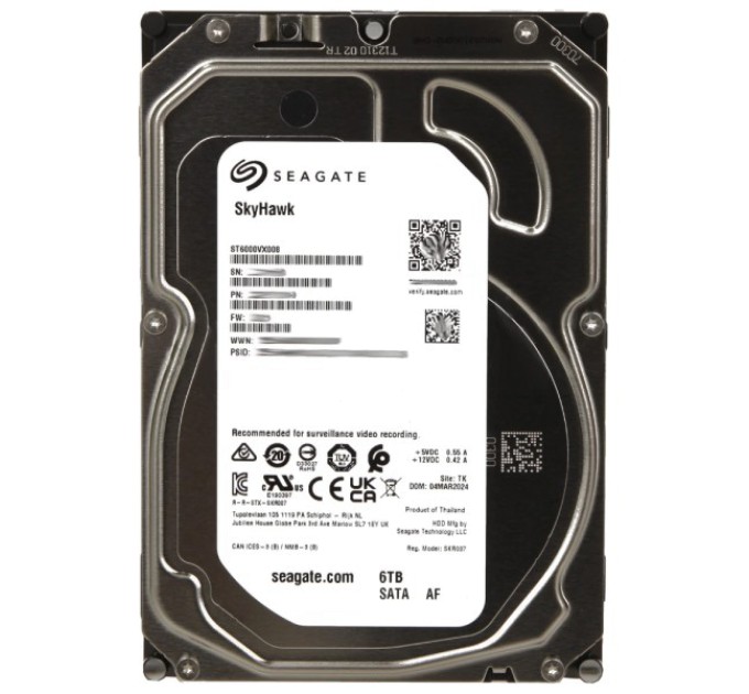 Жорсткий диск внутрішній Seagate SkyHawk ST6000VX008 6Тб купити.