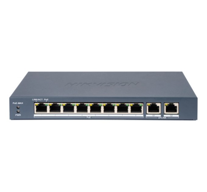 Комутатор 10 портів керований Hikvision DS-3E1310P-EI(B) PoE купити.