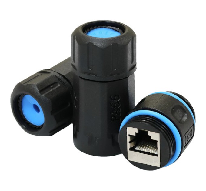 Водонепроникний з'єднувач LW IP68 RJ45-RJ45 STP кат.6