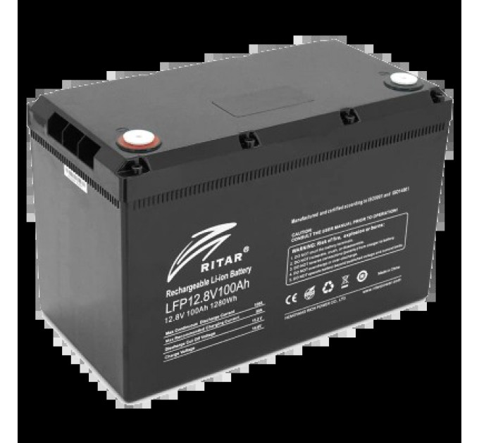Акумуляторна батарея Ritar LiFePO4 12,8V 100Ah 1280Wh купити.