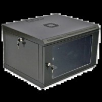 Шафа, акрилове скло, чорний 6U, 530х400х300 мм