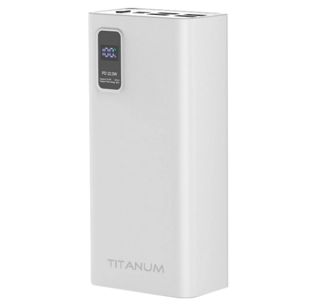 Повербанк TITANUM 728S 30000mAh 22.5W White купити.