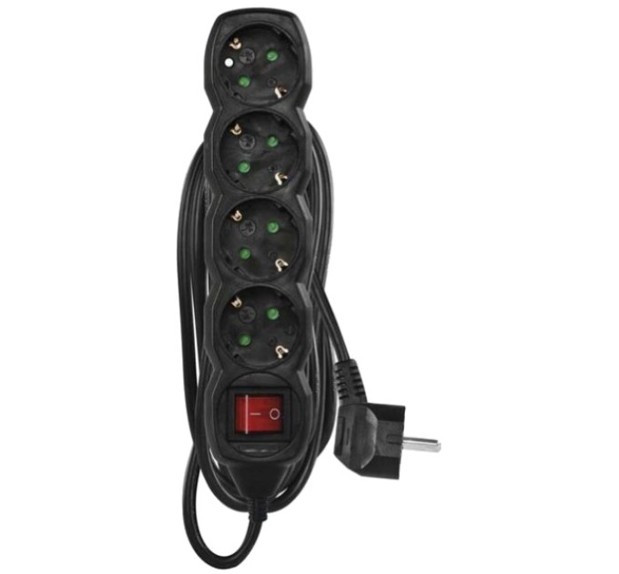 Мережевий подовжувач EMOS PC1425R 4 розетки 5 м купити.