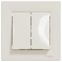 Вимикач двоклавішний самозатискний Schneider Electric Asfora EPH0300123