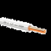 Провід білий силовий мідь внутрішній ЗЗКМ ПВ-1 1,5