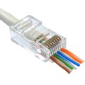 Конектор з наскрізними отворами Kingda UTP RJ45 кат. 6 (100шт.)