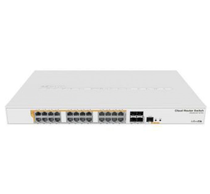 Комутатор 24 порти керований MikroTik CRS328-24P-4S+RM PoE купити.