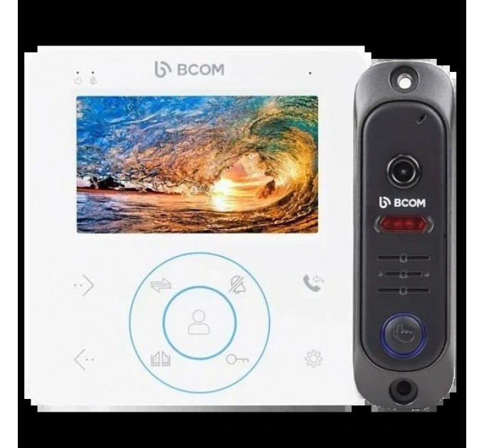 Комплект відеодомофона BCOM BD-480M White Kit