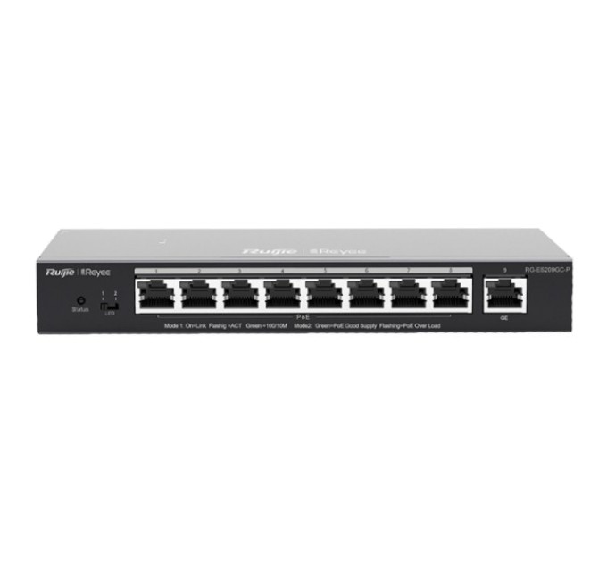 Комутатор 9 портів керований Ruijie RG-ES209GC-P POE купити.