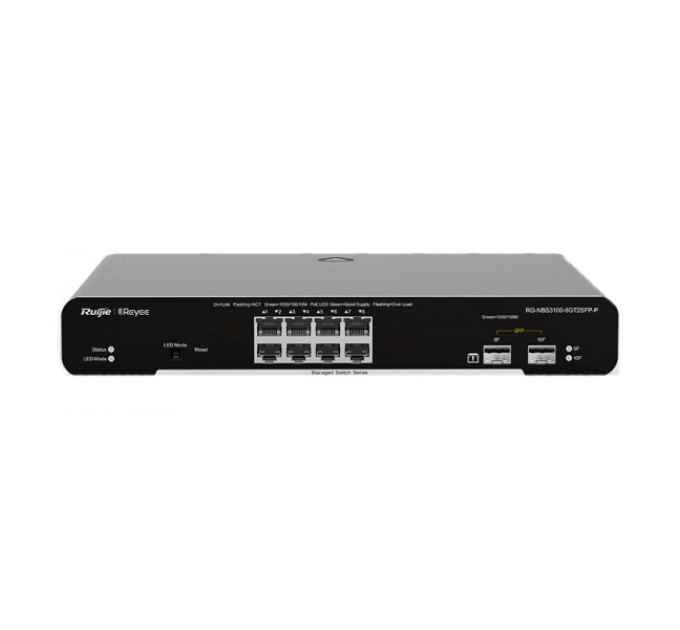 8-портовий гігабітний L2 керований комутатор POE Ruijie RG-NBS3100-8GT2SFP-P купити.