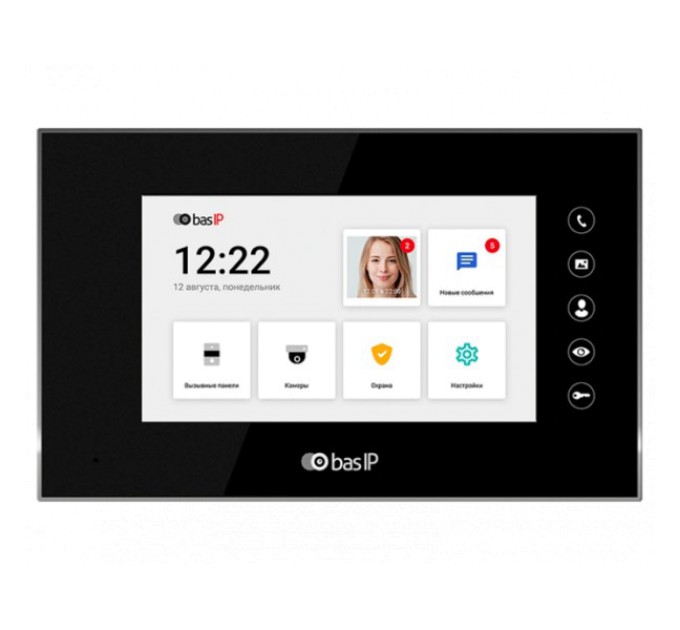 Відеодомофон BAS-IP AQ-07LL (black) (BAS-IP) купити.