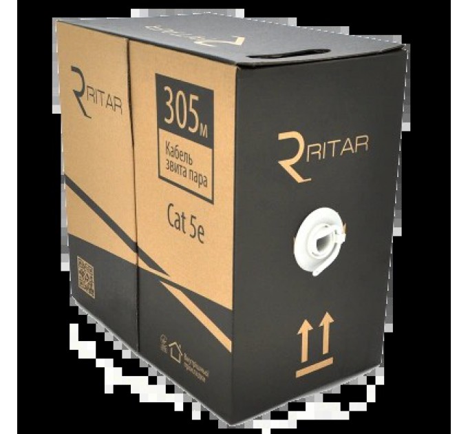 Кабель Ritar внутренний КВПЭ FTP CCA (4*2*0.51) 4p 24 AWG (305м) купити.