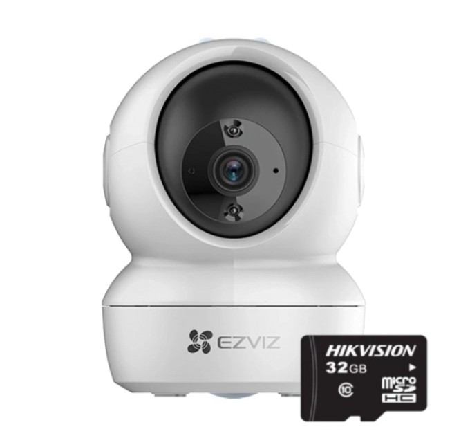 Комплект камера + карта пам'яті Ezviz H6c + Hikvision HS-TF-L2/32G купити.