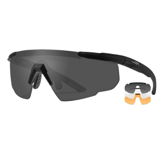 Захисні балістичні окуляри Wiley X SABER ADVANCED Сірі/Прозорі/Помаранчеві лінзи